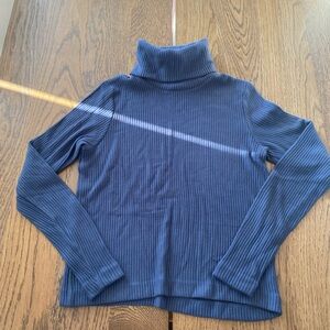 Women's Blue Turtleneck Sweater